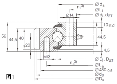 LVSA系列四點(diǎn)接觸球轉盤(pán)軸承